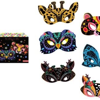 Janod 7807 - Juego Arte Scractch Máscaras de Animales